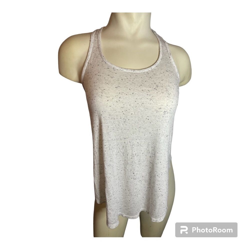 Hollister Junior’s Casual Razorback Tank, White w/ Colored Flecks Size XS